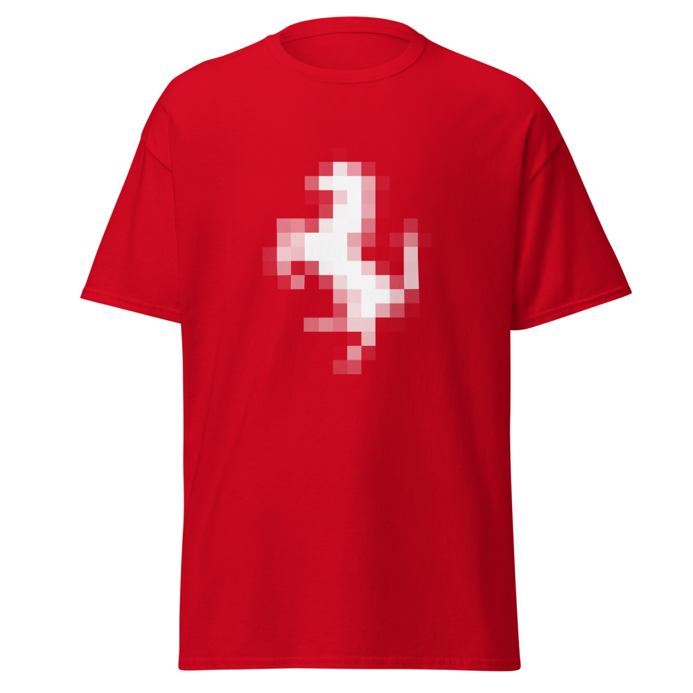 Pixelating Horse (white) - Unisex T-shirt